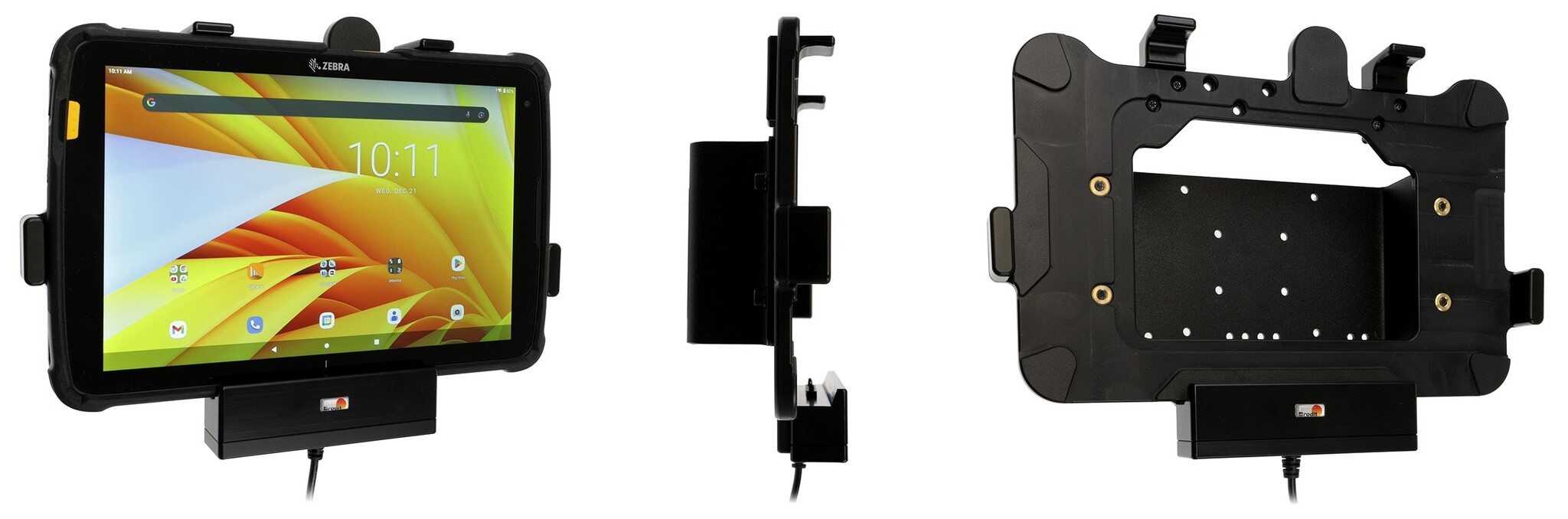 BRODIT Supporto attivo Brodit, ET45 (10'), fits devices with rugged boot and expansion back, Active Holder