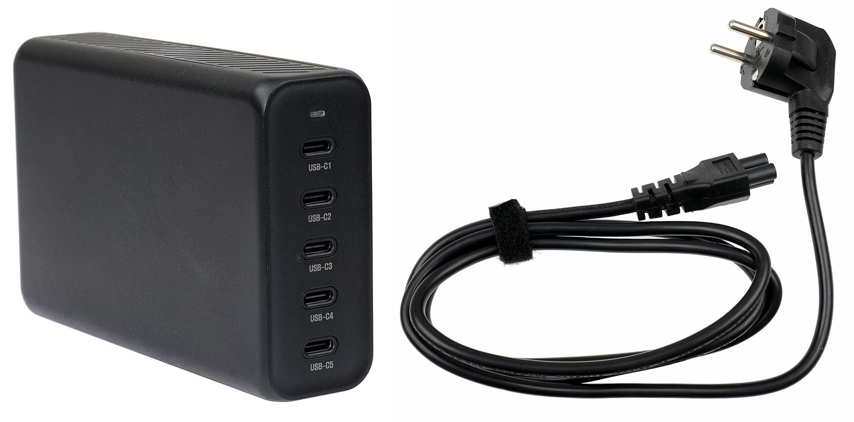 BRODIT 5-Port USB-C Charger, 5-Port USB-C Charger 300W with EU cable
