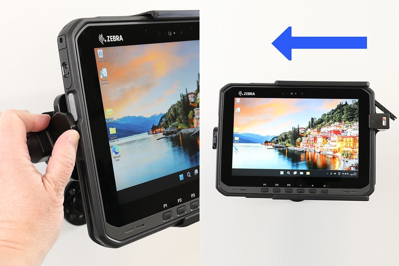 BRODIT Brodit Halterung, Federschloss, ET65 Windows, USB-C