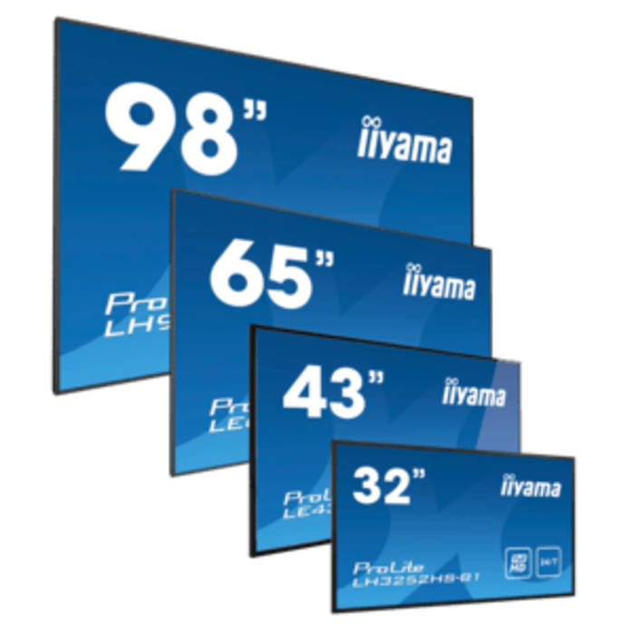 IIYAMA iiyama ProLite LH5064UHS-B1AG, 4K, USB, USB-C, RS232, Ethernet, WLAN, Android, Kit (RS232), nero, 126 cm