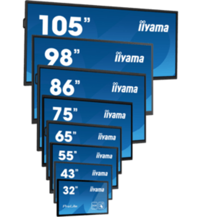 IIYAMA iiyama ProLite TE5513A-B1AG, 138,6 cm (54,6''), PureTouch-IR, 4K, USB-C, RS232, Ethernet, USB, negro, 8 MB RAM / 128 MB Flash