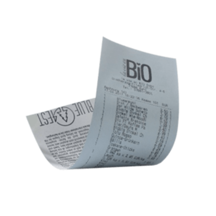 HEIPA 55080-70242 - Rotolo di ricevute Thermo Blue4est, 80 mm, 80 m, Longlife, azzurro