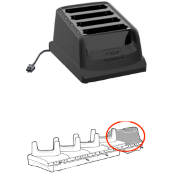 Zebra Accessoire de batterie de remplacement Zebra à 4 emplacements, 4-Slot Spare Battery Cup