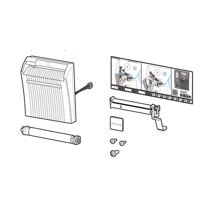 Zebra Kit de actualización de medios sin soporte Zebra, compatible con: ZT411