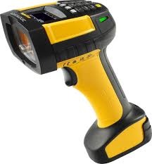 Escáner de mano industrial ultrarrobusto con una mini pantalla