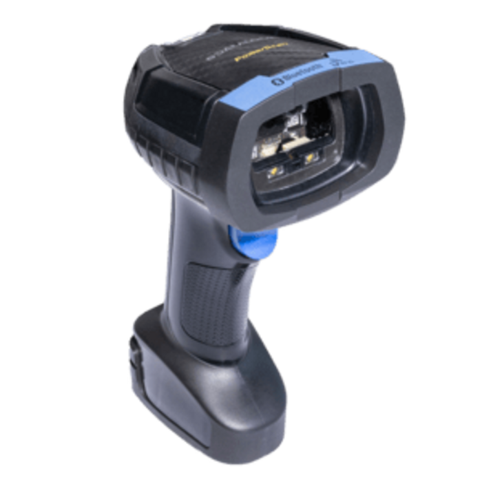 DATALOGIC Datalogic PowerScan 9600 RFID, UHF (865 MHz - 868 MHz), BT, 2D, SR, RFID, BT, multi-IF, USB, RB, negro, azul, 3350 mAh