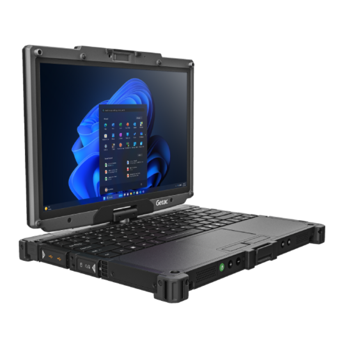 GETAC Getac V120G1, lecteur de cartes à puce, 30,5 cm (12''), clavier QWERTZ, USB, RS232, Bluetooth, Ethernet, Wi-Fi 7, SSD, Windows 11. Avantages, 4060 mAh
