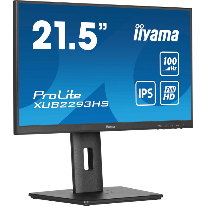 IIYAMA iiyama ProLite XUB2293HS-B6, 54,6 cm (21,5''), Full HD, cable, negro, 100 mm