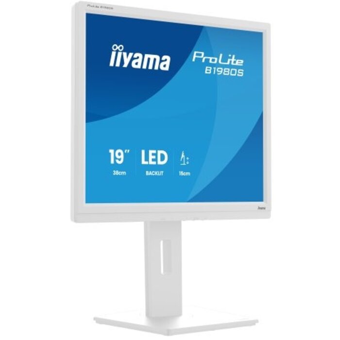 IIYAMA iiyama ProLite B1980S-W1, 48,3 cm (19''), cable, blanco, Pantalla TFT