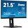 iiyama ProLite XUB2293HSU-B7, 54,6 cm (21,5''), Full HD, USB, kabel, zwart, TFT-scherm