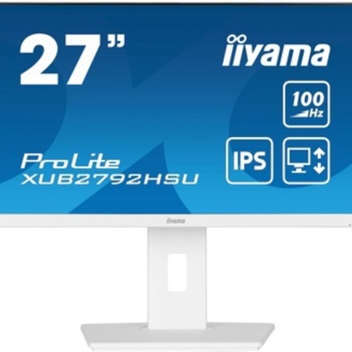 IIYAMA XUB2792HSU-W6 - iiyam ProLite XUB2792HSU-W6, 68,6 cm (27''), Full HD, USB, câble (USB), blanc