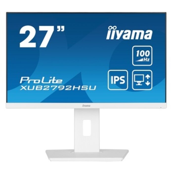 IIYAMA XUB2792HSU-W6 - iiyam ProLite XUB2792HSU-W6, 68,6cm (27''), Full HD, USB, kabel (USB), wit