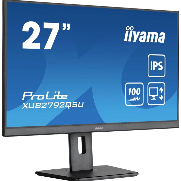 IIYAMA XUB2792QSU-B6 - iiyama ProLite XUB2792QSU-B6, 68,6 cm (27''), USB, câble (USB), noir