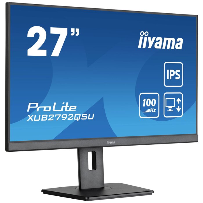 IIYAMA XUB2792QSU-B6 - iiyama ProLite XUB2792QSU-B6, 68.6 cm (27''), USB, cable (USB), black
