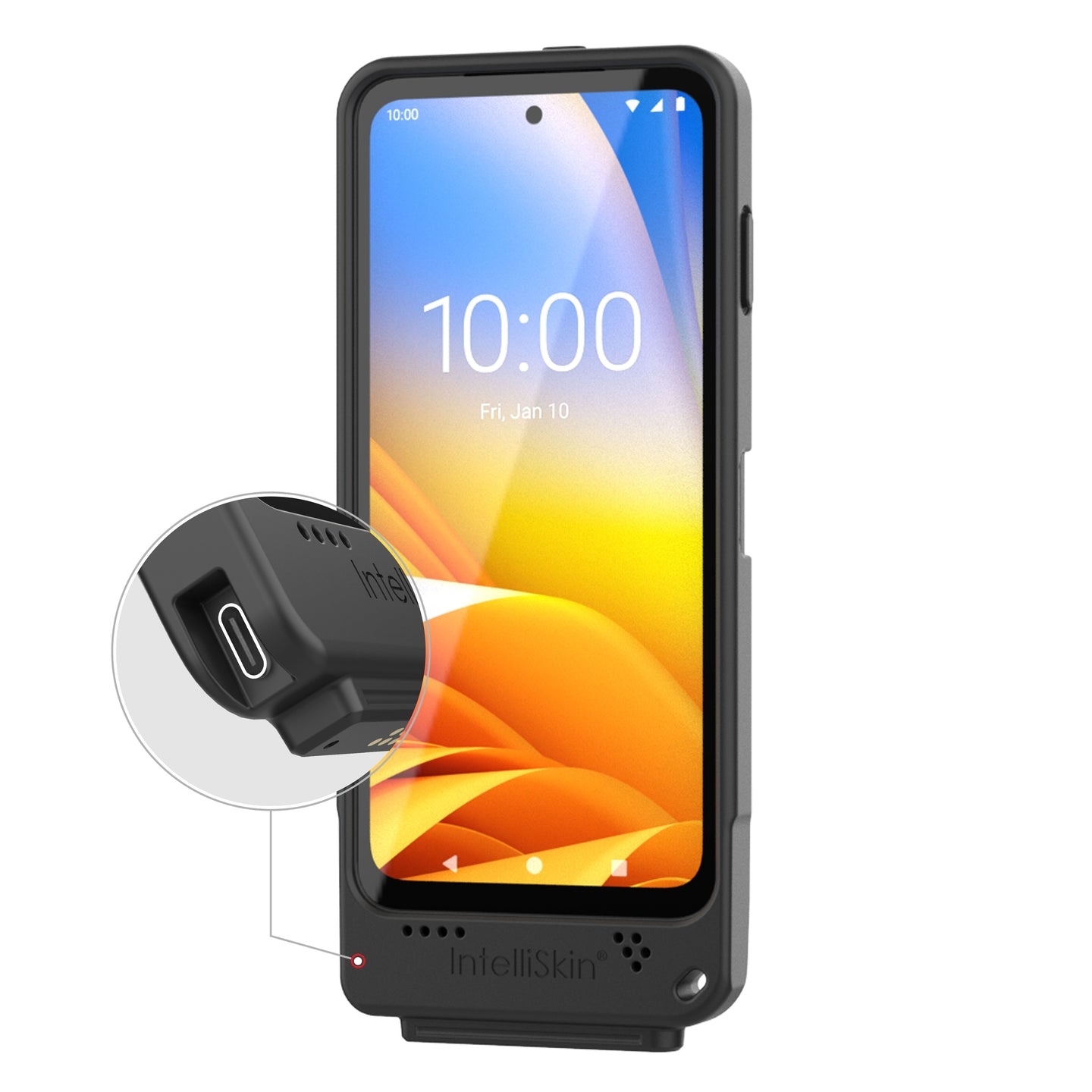 RAM MOUNT RAM-GDS-SKIN-ZE37-C-NC - Estación de carga Intelliskin de RAM Mounts, GDS, con puerto USB-C externo - Sin clip para cinturón