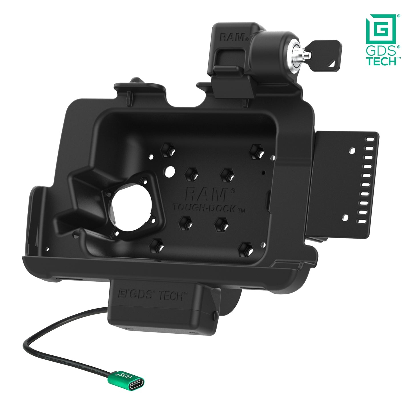 RAM MOUNT Supporto RAM Mounts GDS Form-Fit (con serratura a chiave) per Zebra ET40/45 (8'), 21 cmCertificazioni: RoHS, USB-C