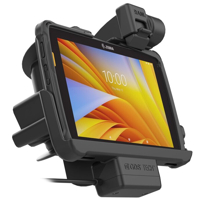RAM MOUNT RAM Mounts GDS Form-Fit Holder (with Key Lock) for Zebra ET40/45 (8'), 286 g, USB-C