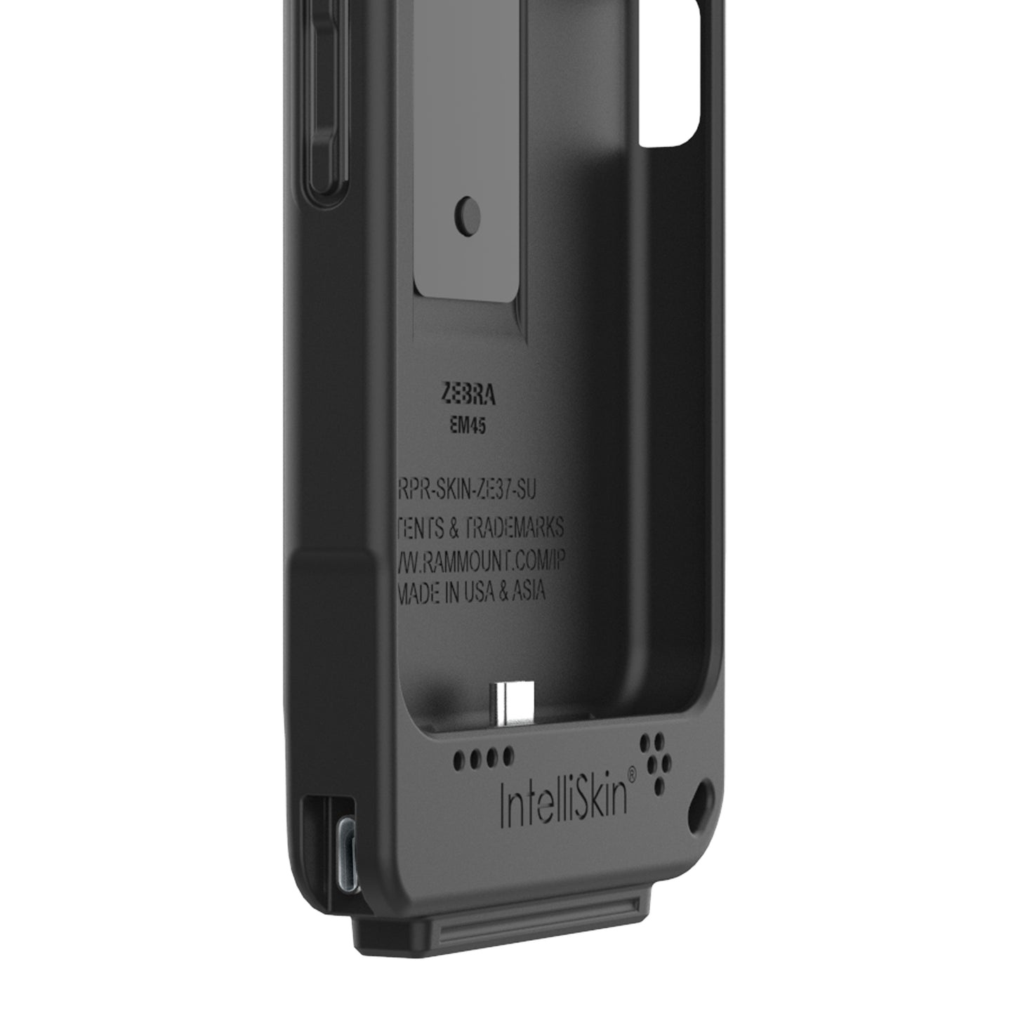 RAM MOUNT RAM-GDS-SKIN-ZE37-C - Estación de carga Intelliskin de RAM Mounts, GDS, con puerto USB-C externo - Sin clip para cinturón