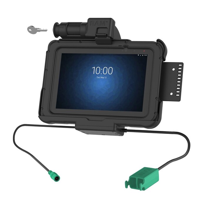 RAM MOUNT RAM Mounts Form-Fit Holder (with Key Lock) for Zebra ET51/56 (8'), 900mAh, USB