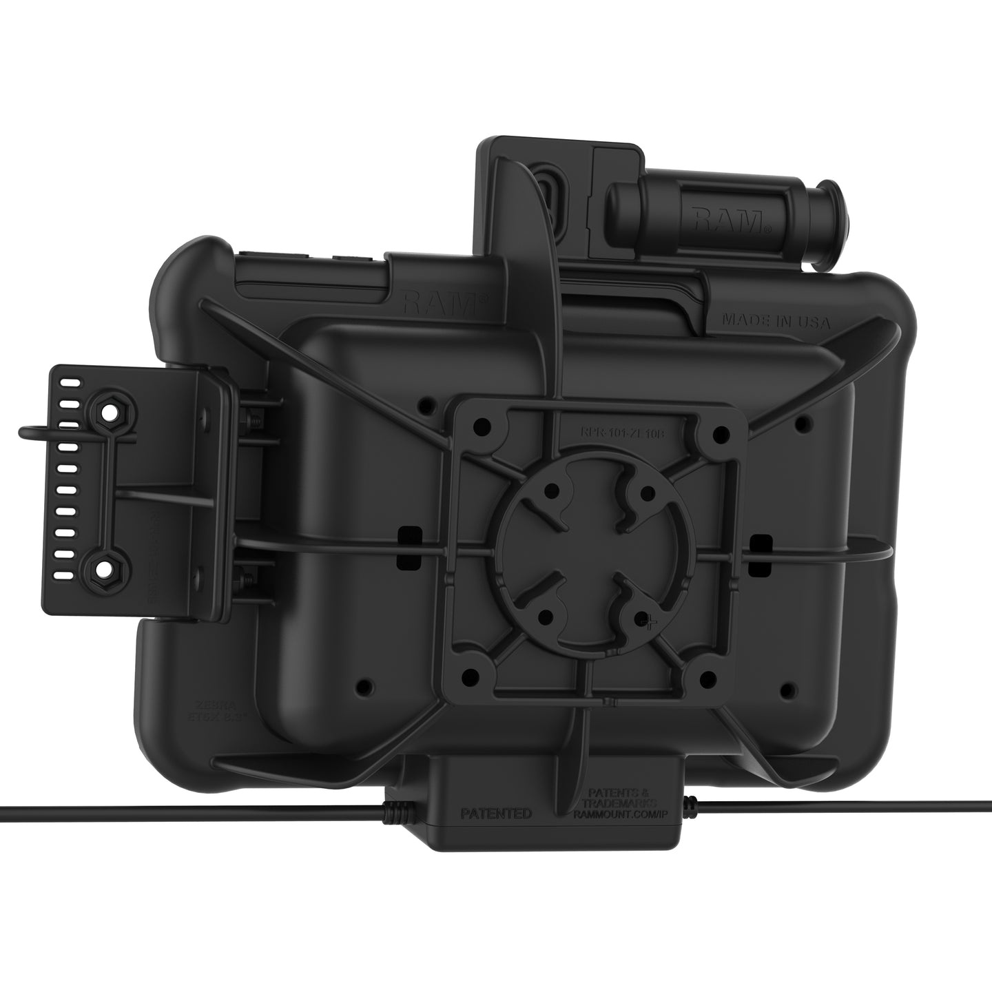 RAM-HOL-ZE10PD2KLU - Soporte de montaje en superficie RAM (con cerradura) para Zebra ET51/56 (8')