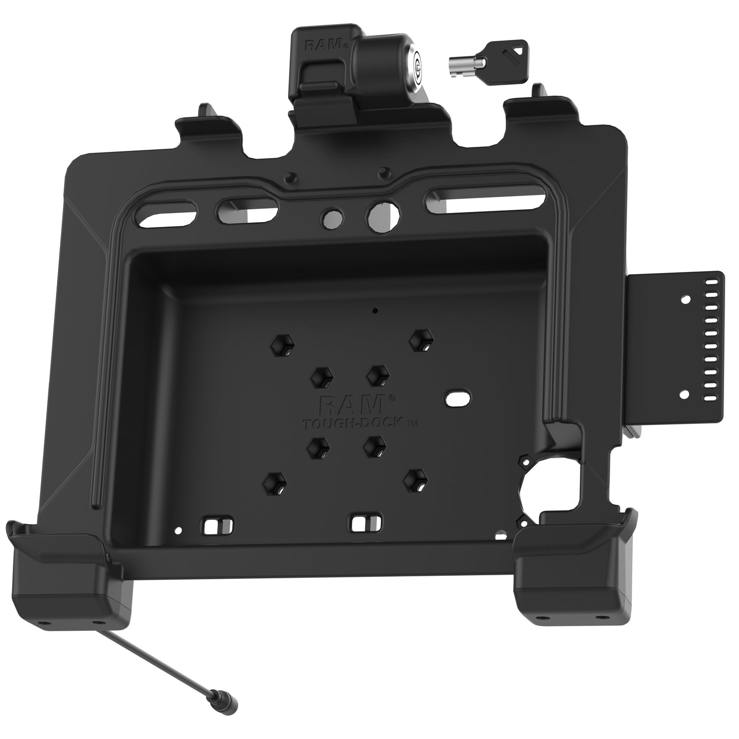 RAM MOUNT RAM-HOL-ZE22PLU - Soporte de montaje en superficie RAM (con cerradura) para Zebra ET80/85
