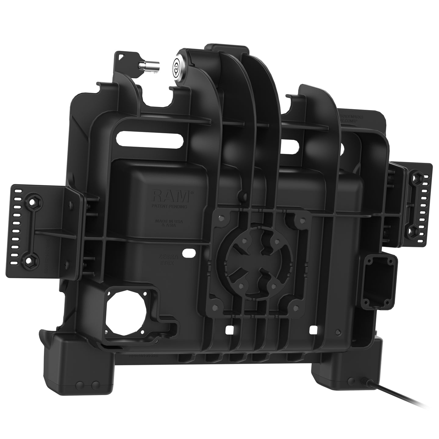 RAM MOUNT RAM-HOL-ZE22PLU - Soporte de montaje en superficie RAM (con cerradura) para Zebra ET80/85