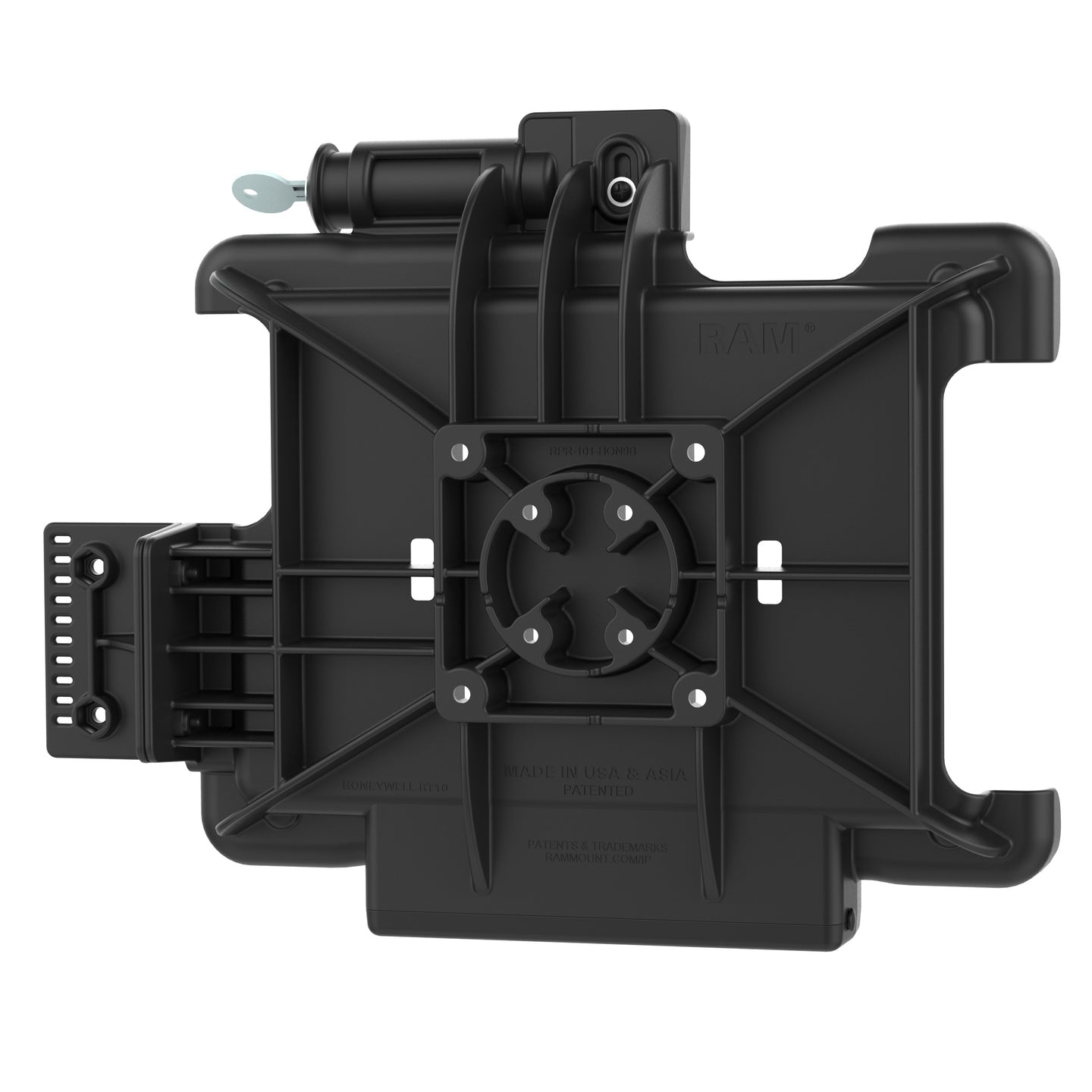 RAM MOUNT RAM Mounts Formpasshalterung (mit Schlüsselschloss) für Honeywell RT10, 75 mm, bis es einrastet