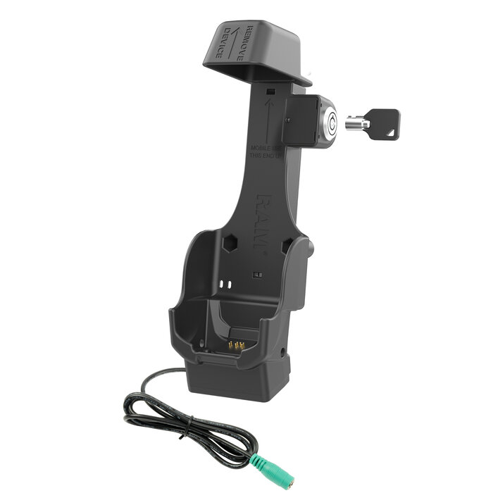 RAM MOUNT Soporte de montaje en superficie RAM (con cerradura) para Zebra TC8300, 5 mm CC Voltaje de entrada: 5, 5,5 mm