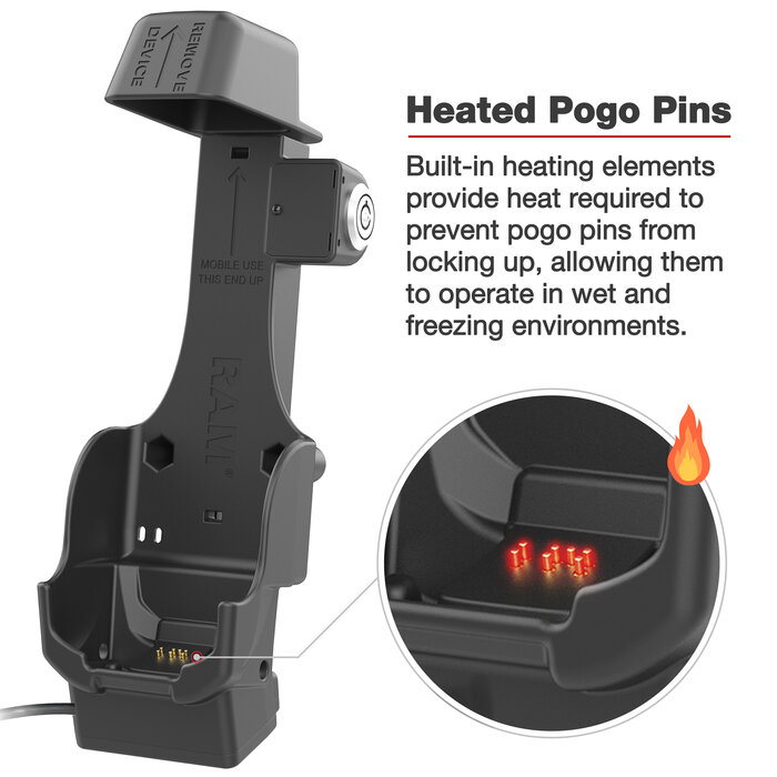 RAM-HOL-ZE26PHLU - RAM Mounts Form-Fit Holder (with Key Lock) for Zebra TC8300