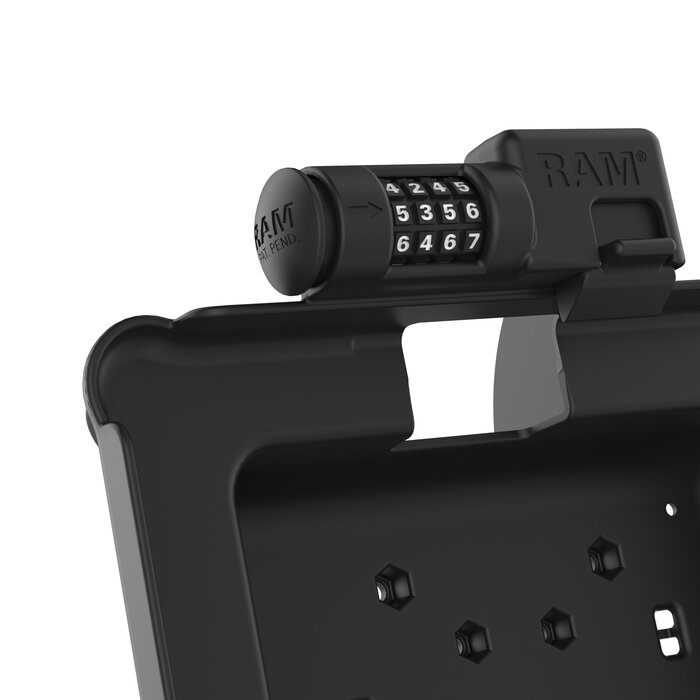 RAM-HOL-ZE11PCLU - RAM Mounts Form-Fit Holder (Combo Lock) for Zebra ET51/56 (10')