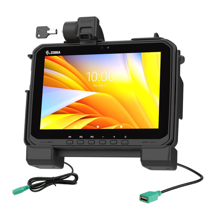 RAM MOUNT RAM-HOL-ZE25PDLU - RAM Mounts Form-Fit Houder (met Sleutelvergrendeling) voor Zebra ET60/65