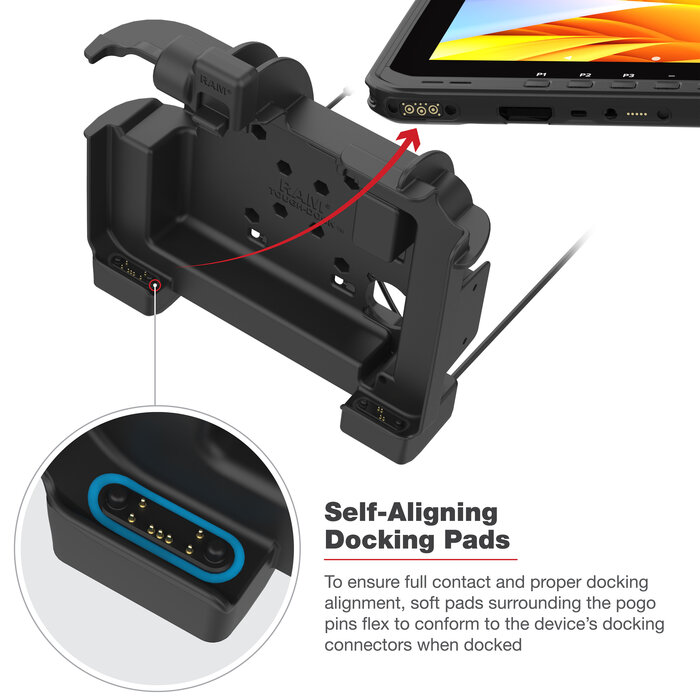 RAM MOUNT RAM-HOL-ZE25PDLU - Supporto RAM Mounts Form-Fit (con serratura a chiave) per Zebra ET60/65