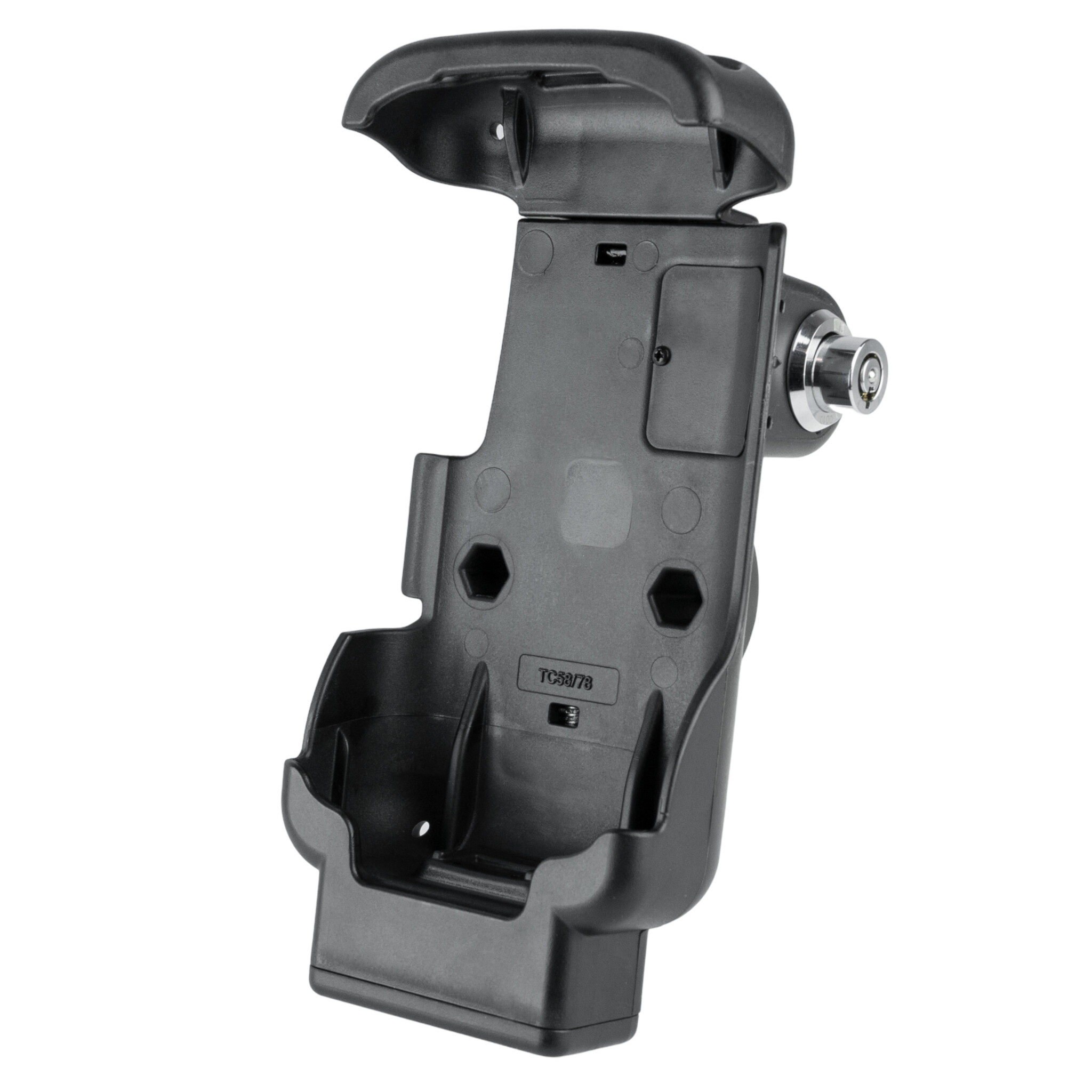 RAM MOUNT RAM Mounts Form-Fit Holder (with Key Lock) for Zebra TC73/78, 328 g, pull the upper part of the cradle upwards