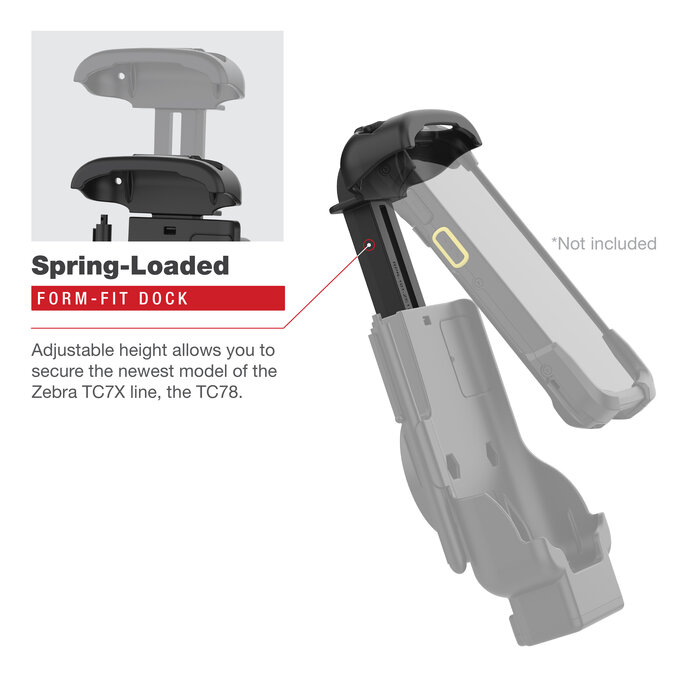 RAM-HOL-ZE17L-NP-1U - RAM Mounts Formpasshalterung (mit Schlüsselschloss) für Zebra TC73/78