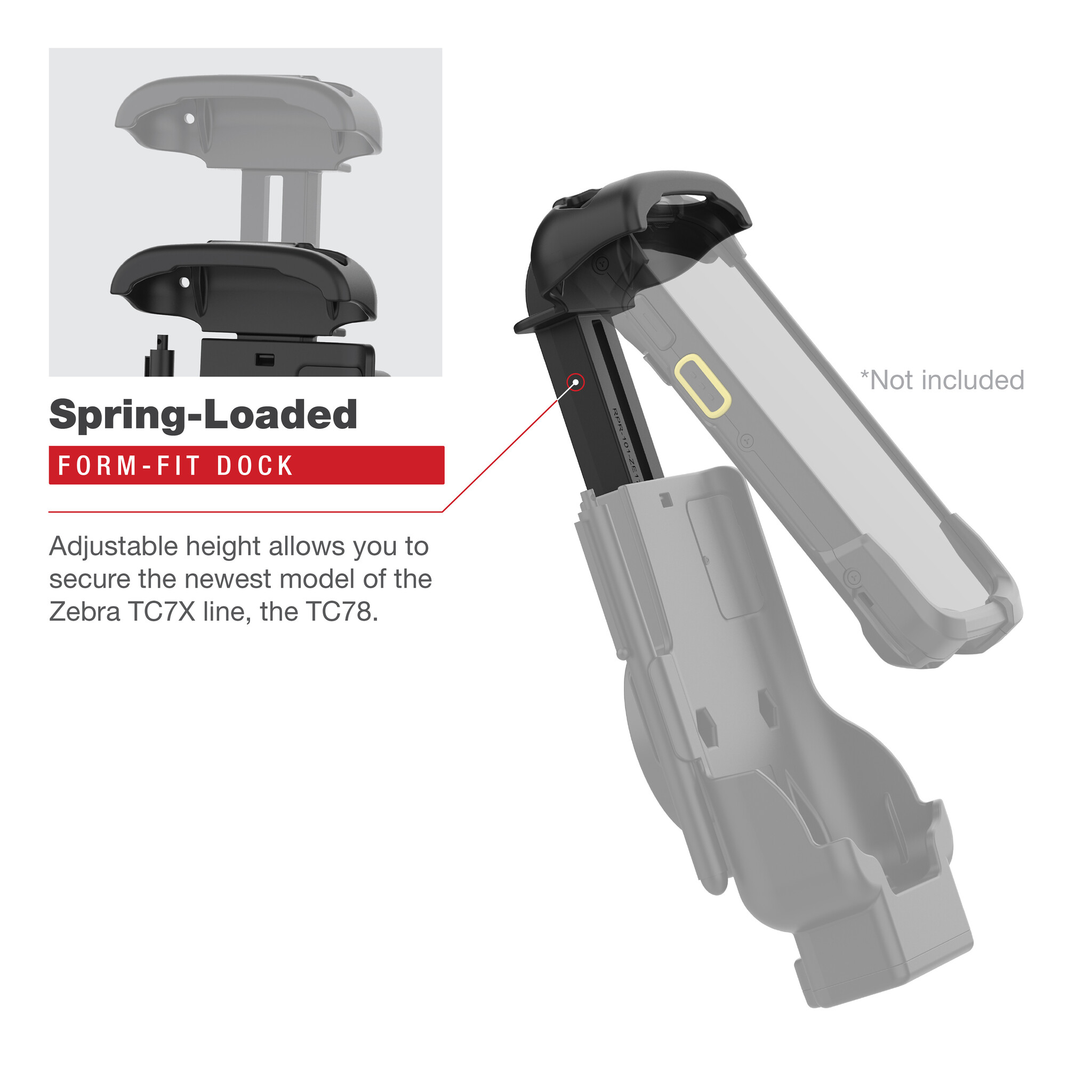 RAM-HOL-ZE17L-NP-1U - RAM Mounts Formpasshalterung (mit Schlüsselschloss) für Zebra TC73/78