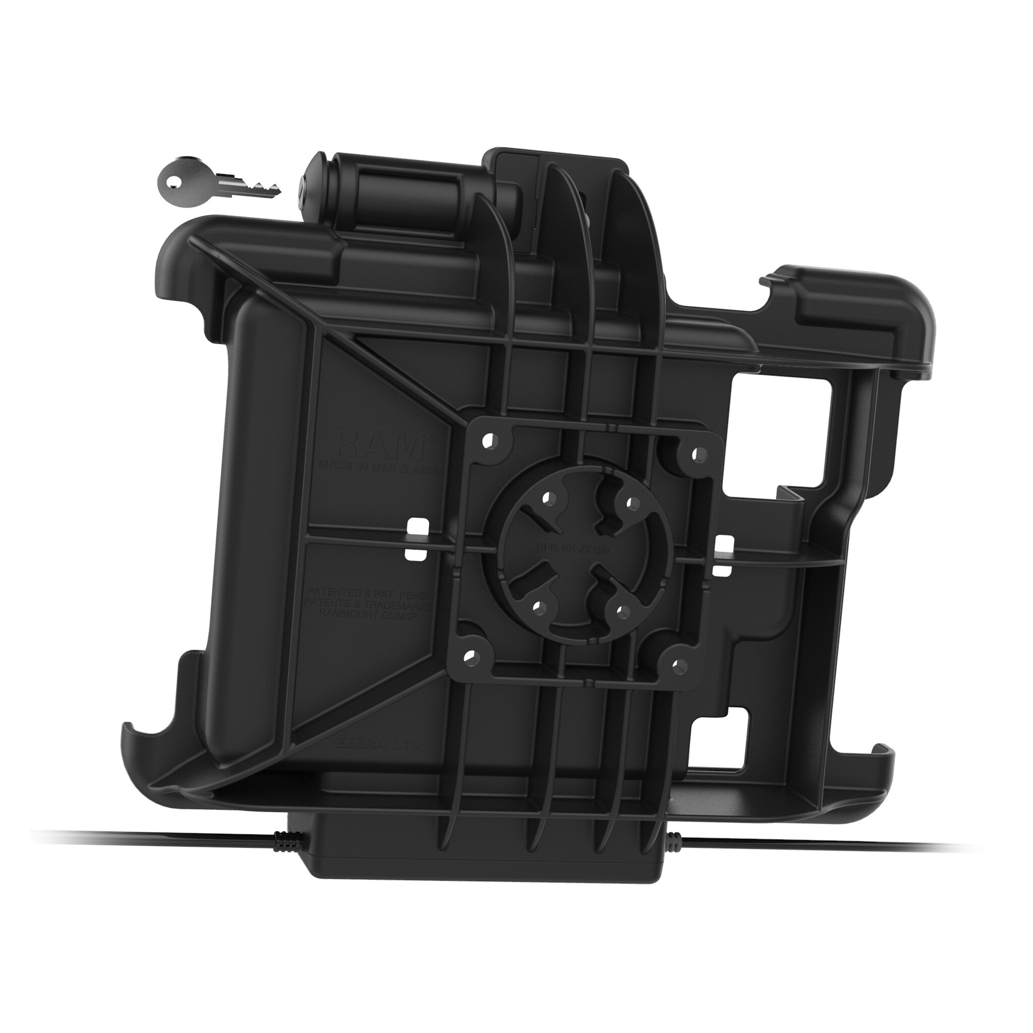 RAM MOUNT RAM-HOL-ZE15PDKLU - Soporte de montaje en superficie RAM (con cerradura) para Zebra L10