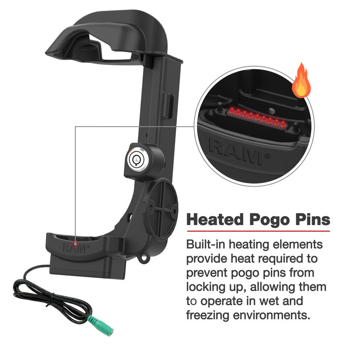 RAM-HOL-ZE32PHLU - RAM Mounts Form-Fit Holder (with Key Lock) for Zebra MC9300/9400