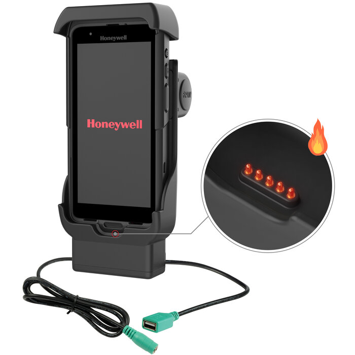 RAM MOUNT RAM Mounts vormvaste houder voor Honeywell CT40, CT45 en CT47, 100 cm, 500 mAh
