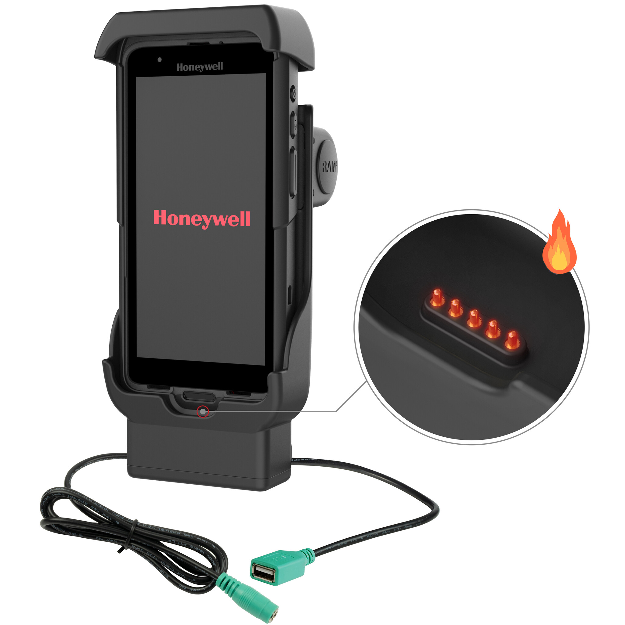 RAM MOUNT Supporto rigido RAM Mounts per Honeywell CT40, CT45 e CT47, 100 cm, 500 mAh