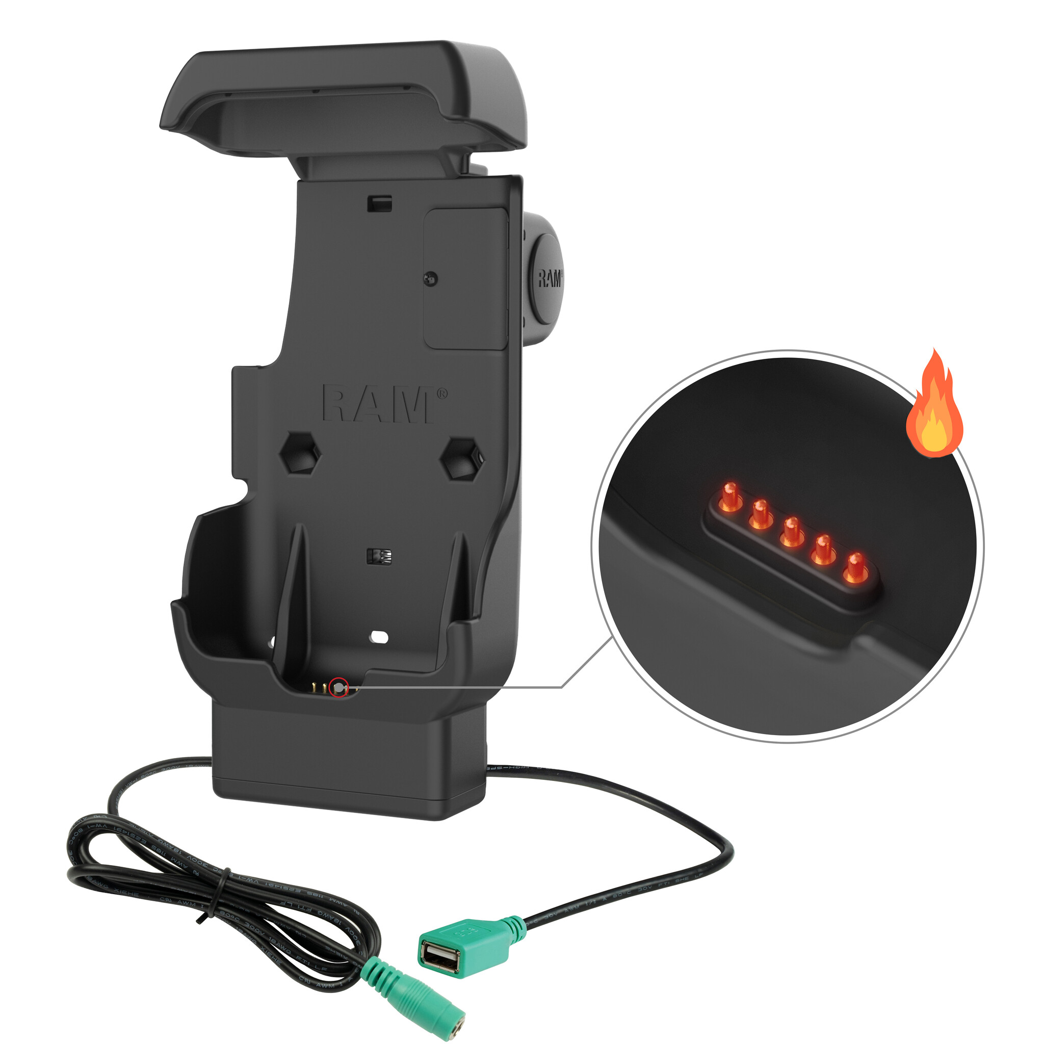 RAM MOUNT RAM Mounts rigid holder for Honeywell CT40, CT45, and CT47, 500mAh