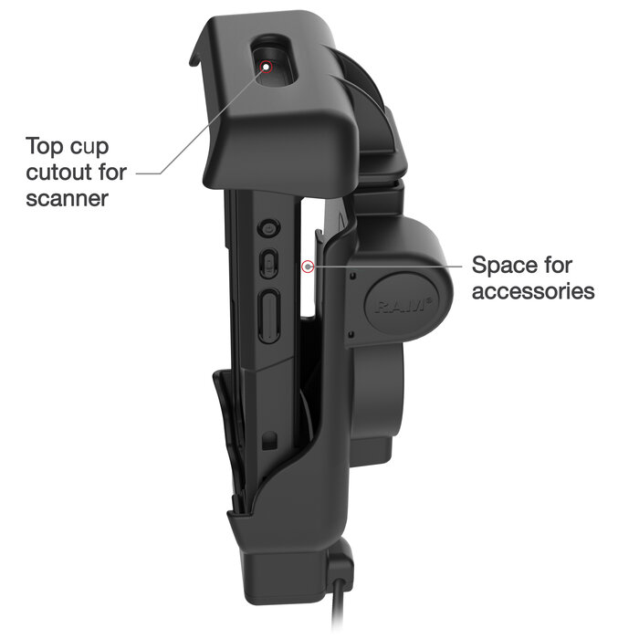 RAM MOUNT RAM Mounts rigid holder for Honeywell CT40, CT45, and CT47, 500mAh