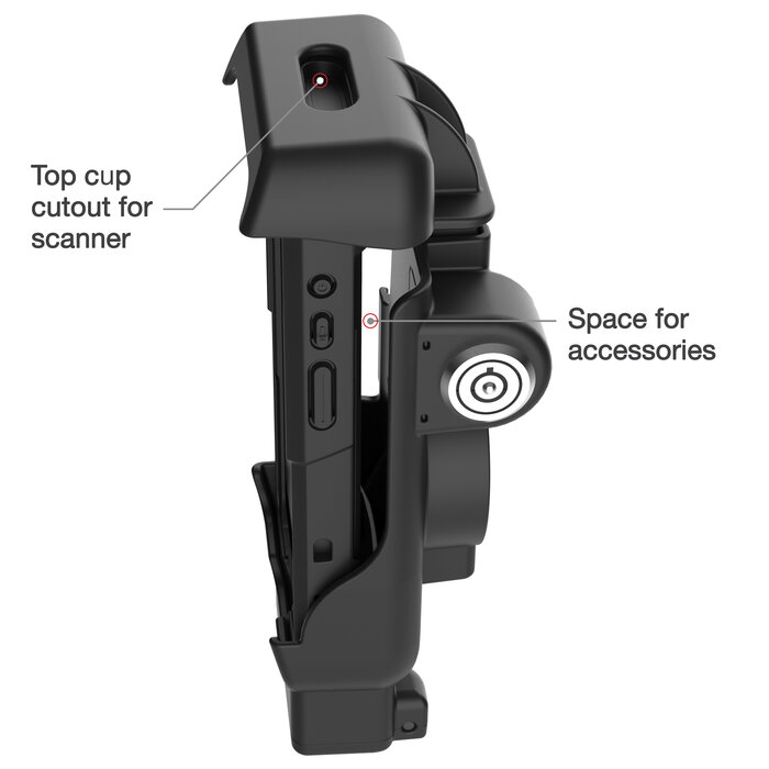 RAM-HOL-HON12PLU - RAM Mounts Form-Fit Holder (with Key Lock) for Honeywell CT40, CT45, and CT47