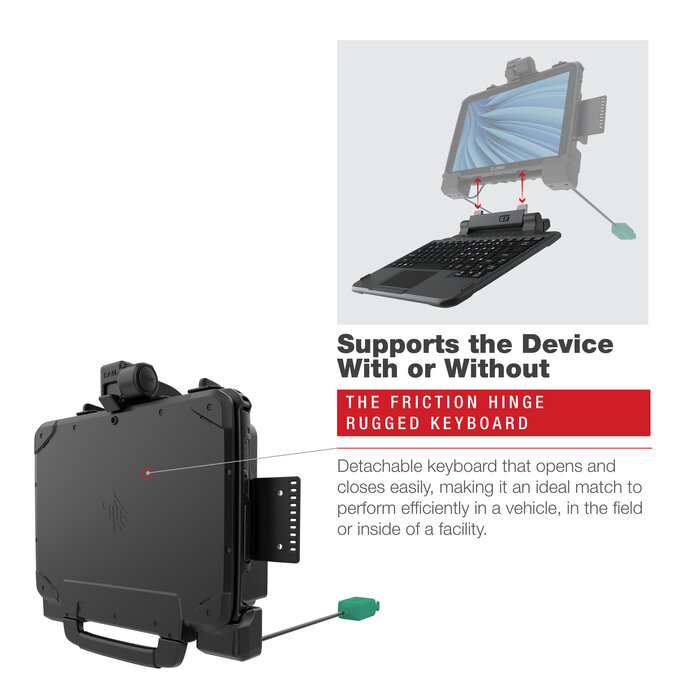 RAM MOUNT Support de montage RAM Form-Fit (loquet) pour Zebra ET80/85, 5 mm, 900 mAh