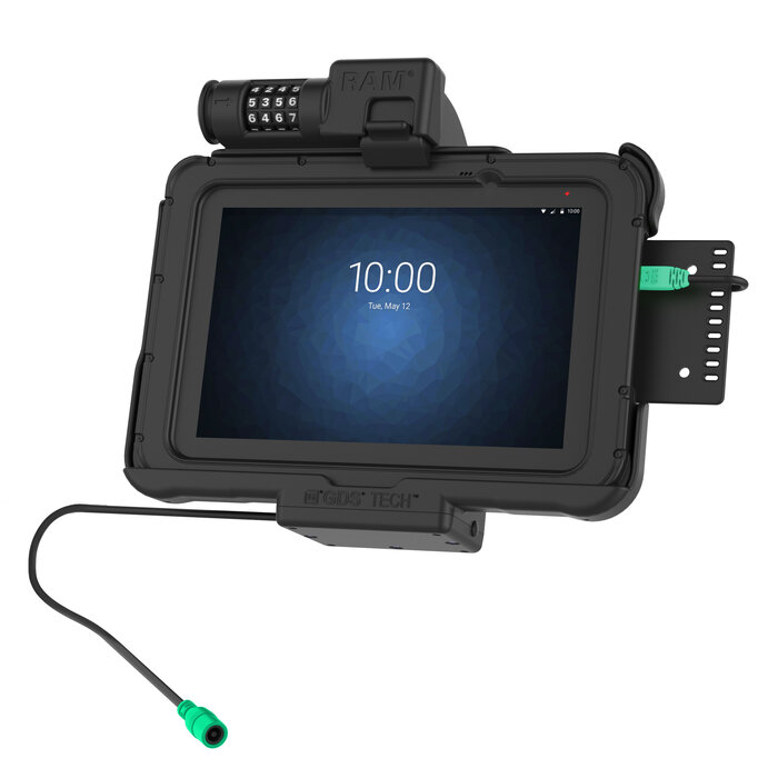 RAM-HOL-ZE10PCLU - RAM Mounts Form-Fit Holder (Combo Lock) for Zebra ET51/56 (8')