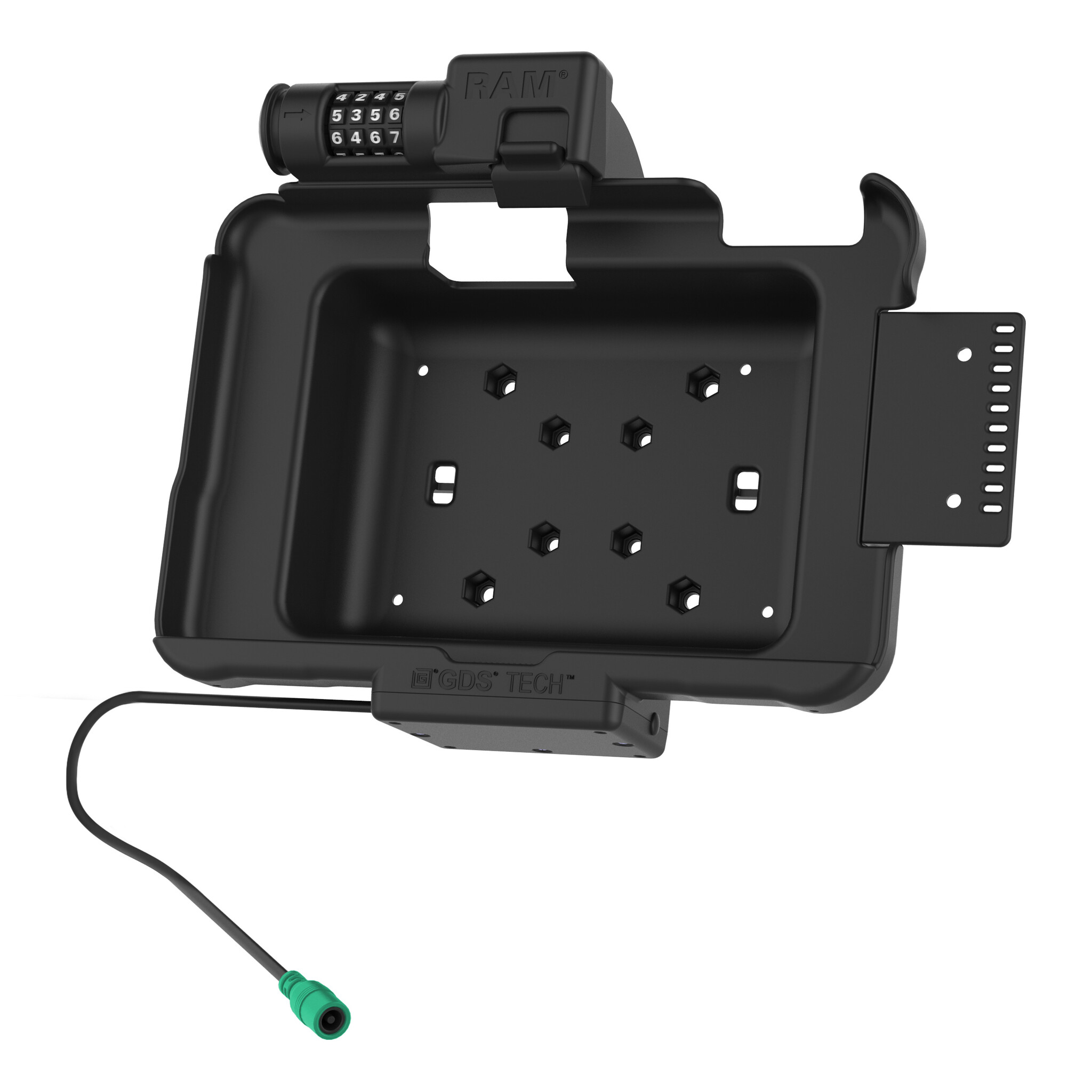 RAM MOUNT Support de montage RAM Form-Fit (verrouillage combiné) pour Zebra ET51/56 (8'), 5 mm, 5,5 mm