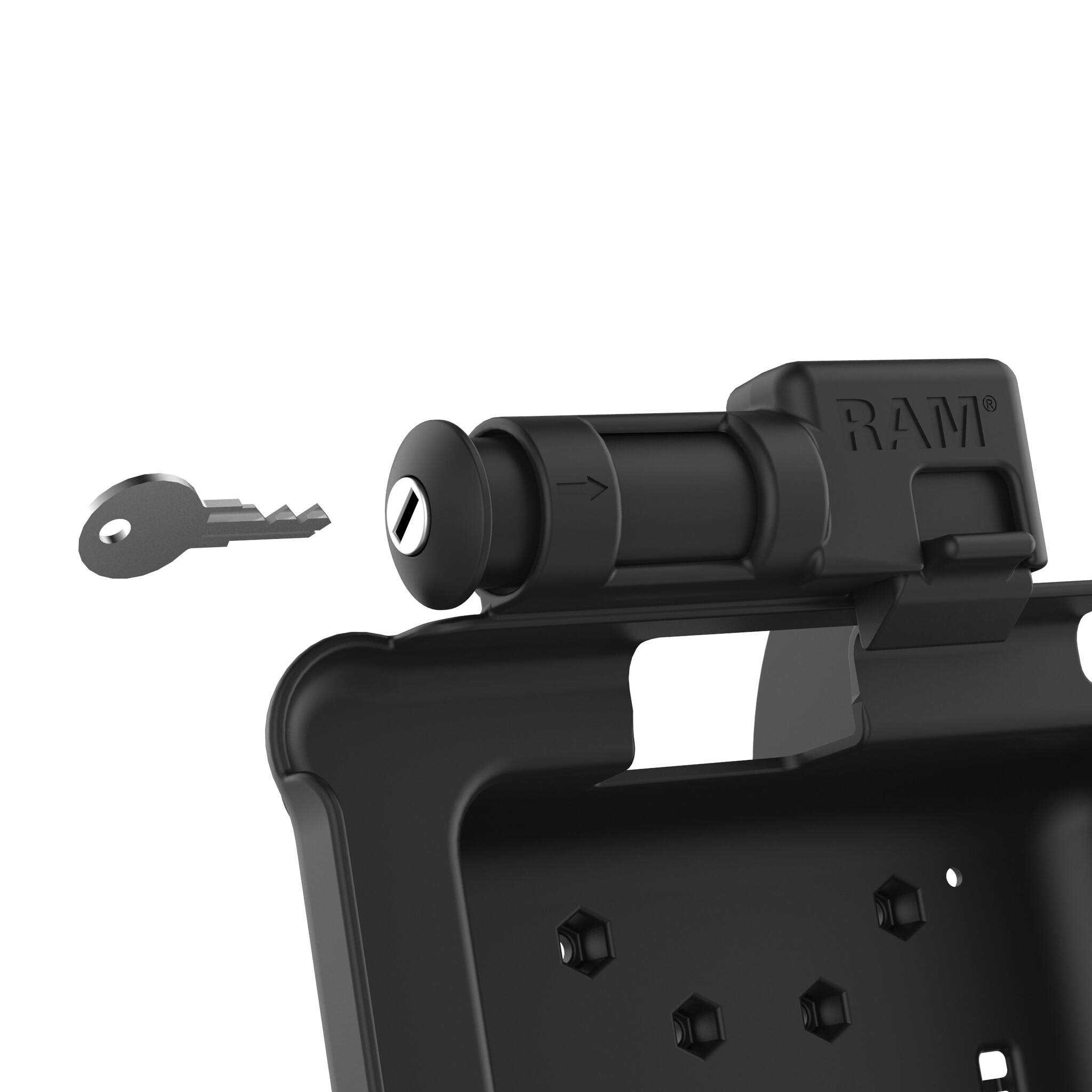 RAM MOUNT RAM-HOL-ZE10PKLU - RAM Mounts Form-Fit houder (met sleutelvergrendeling) voor Zebra ET51/56 (8')