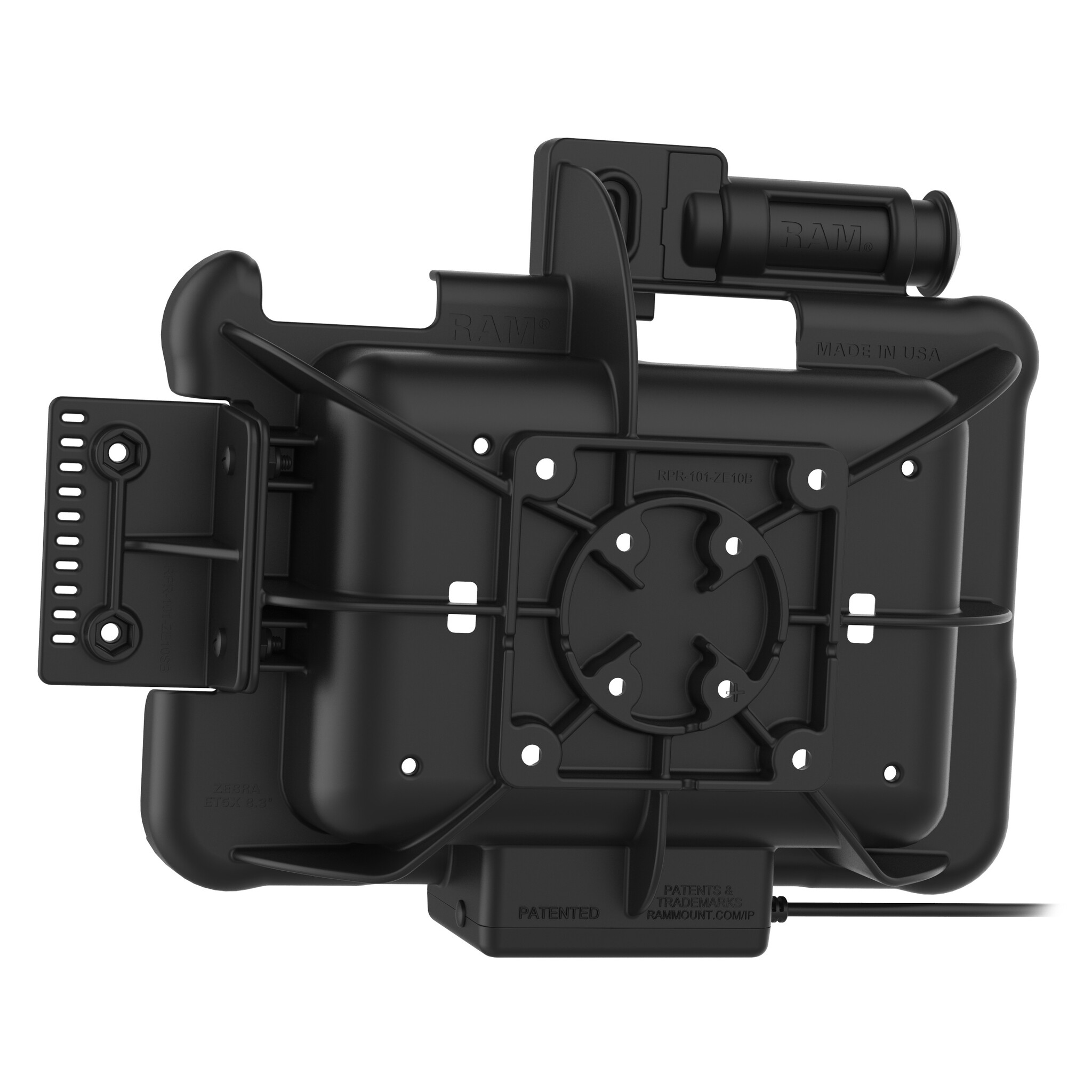 RAM MOUNT RAM-HOL-ZE10PKLU - RAM Mounts Form-Fit Holder (with Key Lock) for Zebra ET51/56 (8')