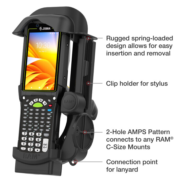 RAM-HOL-ZE32U - Soporte de RAM para Zebra MC9300/9400