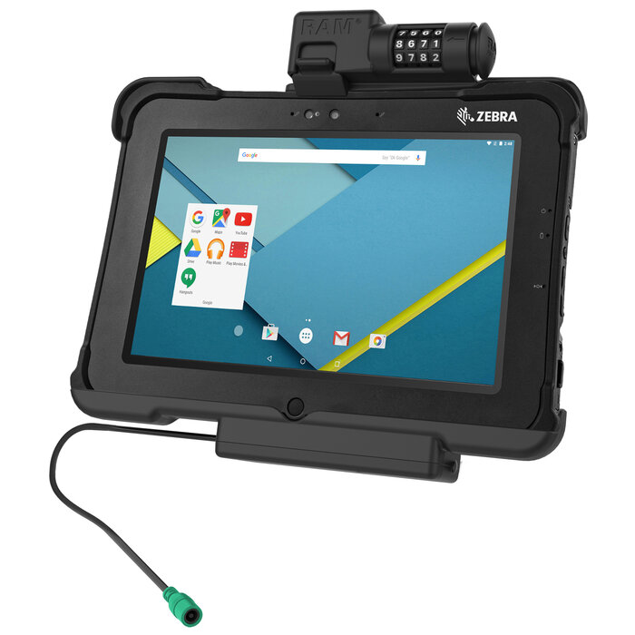 RAM-HOL-ZE15PCLU - RAM Mounts Form-Fit Holder (Combo Lock) for Zebra L10