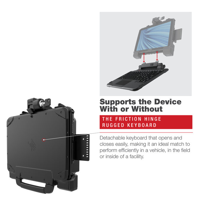 RAM-HOL-ZE22LU - Supporto RAM Mounts Form-Fit (con serratura a chiave) per Zebra ET80/85